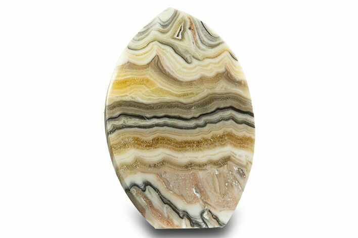 Polished Zebra Calcite Flame - Mexico #323288